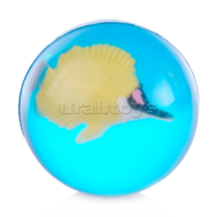 Мяч каучуковый "Морские рыбки" (4,5см) в банке