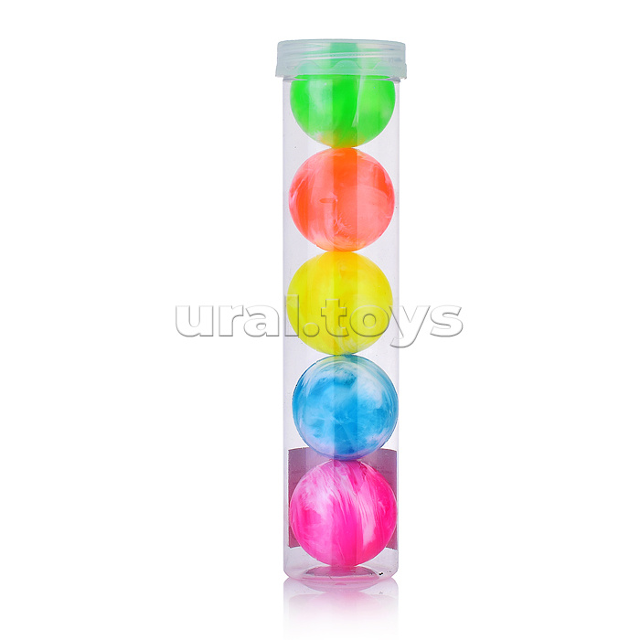 Мяч "Цветная дымка" (4,5 см), со светом, в тубе