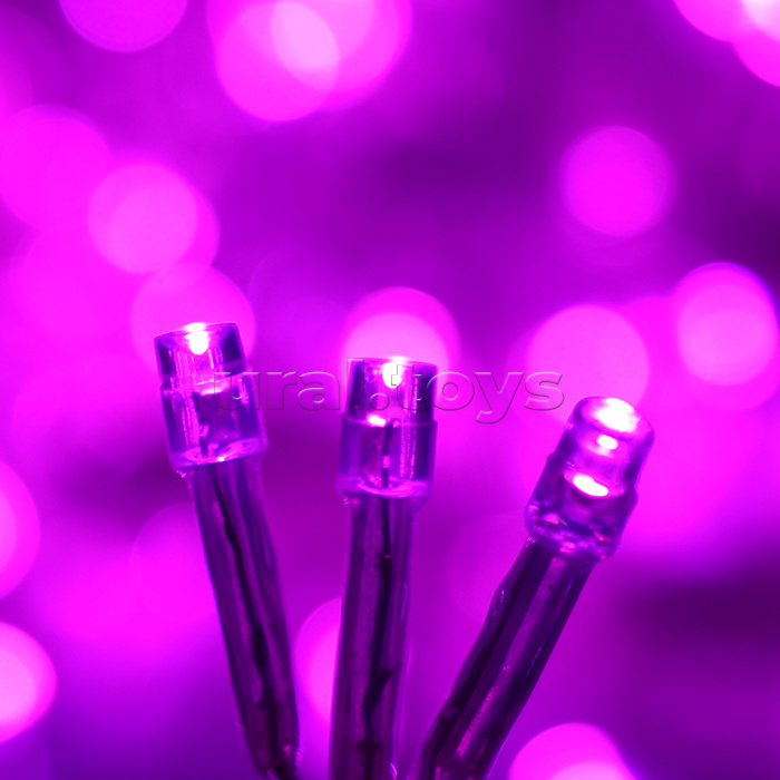 Электрогирлянда-занавес 6*3м, 640 ламп, розовый