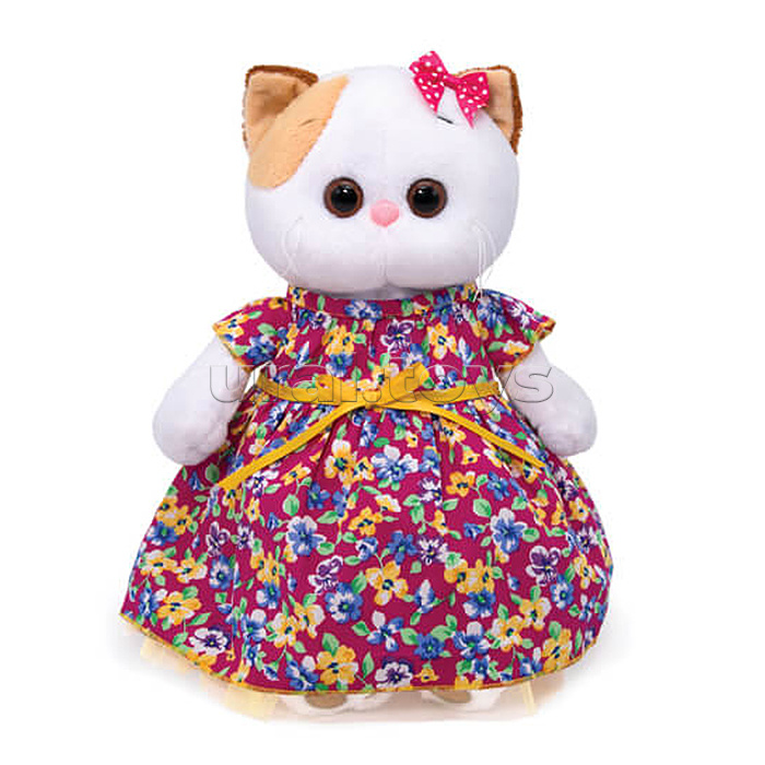 Кошка Ли-Ли в платье с цветочным принтом