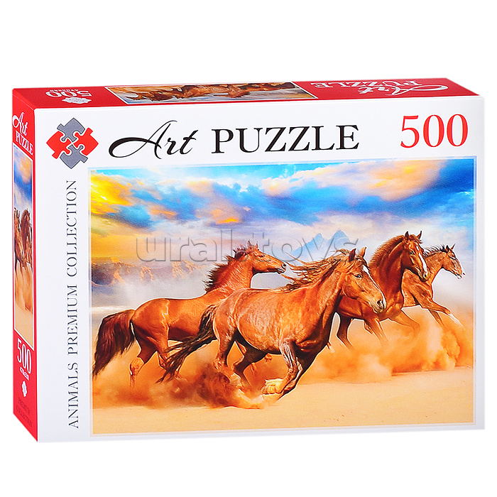 Пазлы 500 Artpuzzle "Табун лошадей в пустыни"
