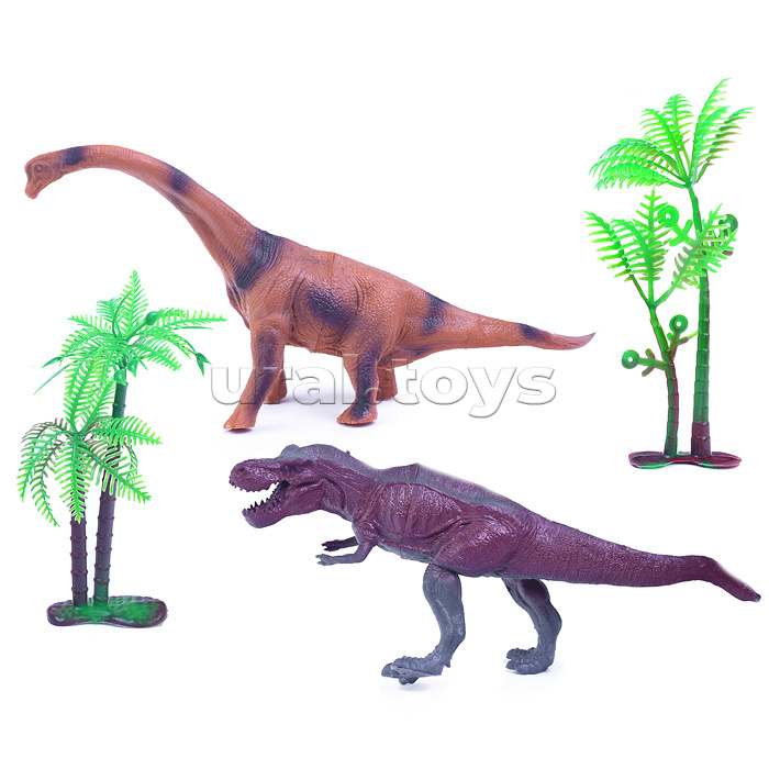 Набор животных "Динозавры: Тиранозавр и брахиозавр" в пакете