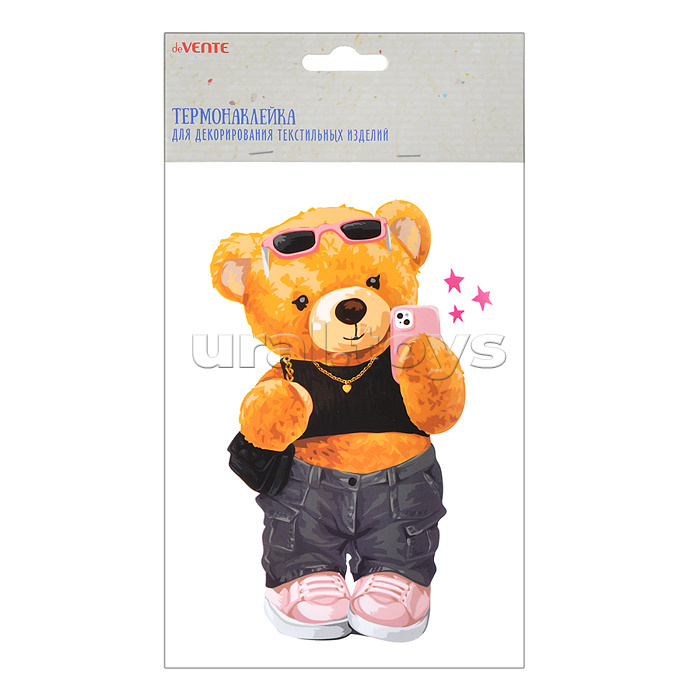 Термонаклейка для декорирования текстильных изделий "Teddy Bear" 11x17 см, в пластиковом пакете с подвесом