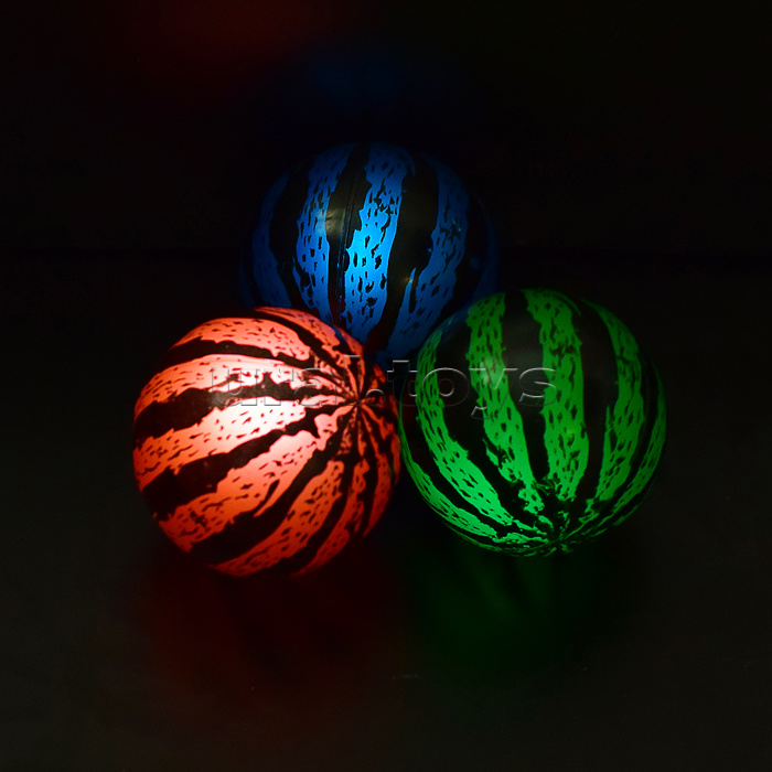 Мяч "Арбузик" (4,5 см), со светом, в тубе