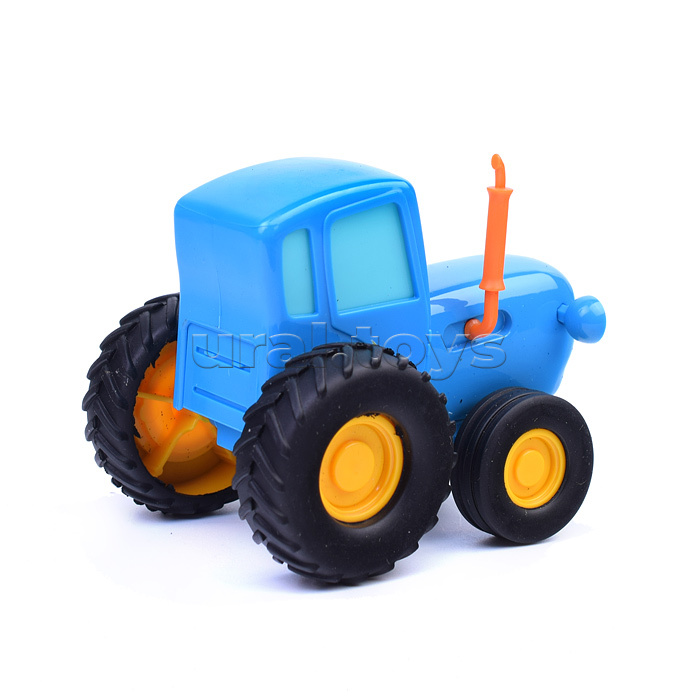 Модель металл Синий трактор 11 см, синий, инерц, в коробке