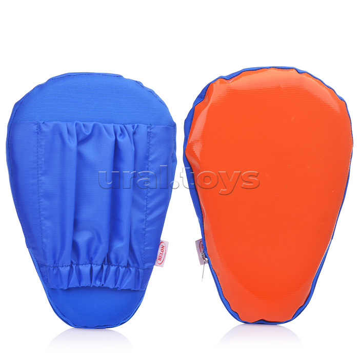 Набор для бокса лапа боксерская 27х18,5*4 см. оранж+синий