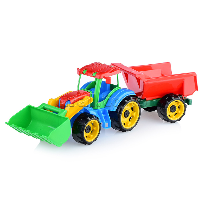 Детский автомобиль Трактор "Трудяга" с прицепом