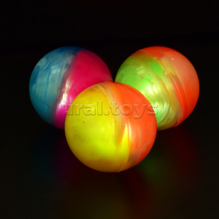 Мяч "Разноцветная дымка" (4,5 см), со светом, в тубе
