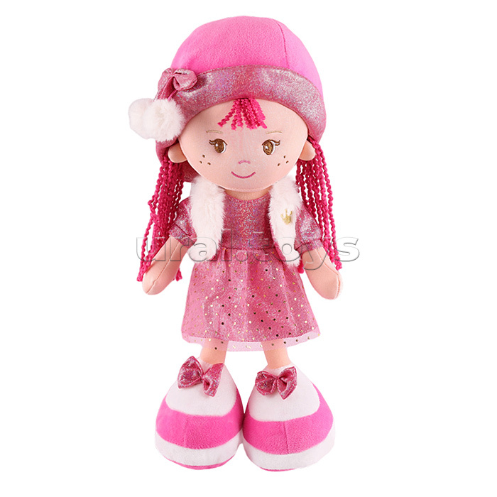 Кукла Малышка Ника в розовом платье и шляпке, 35 см