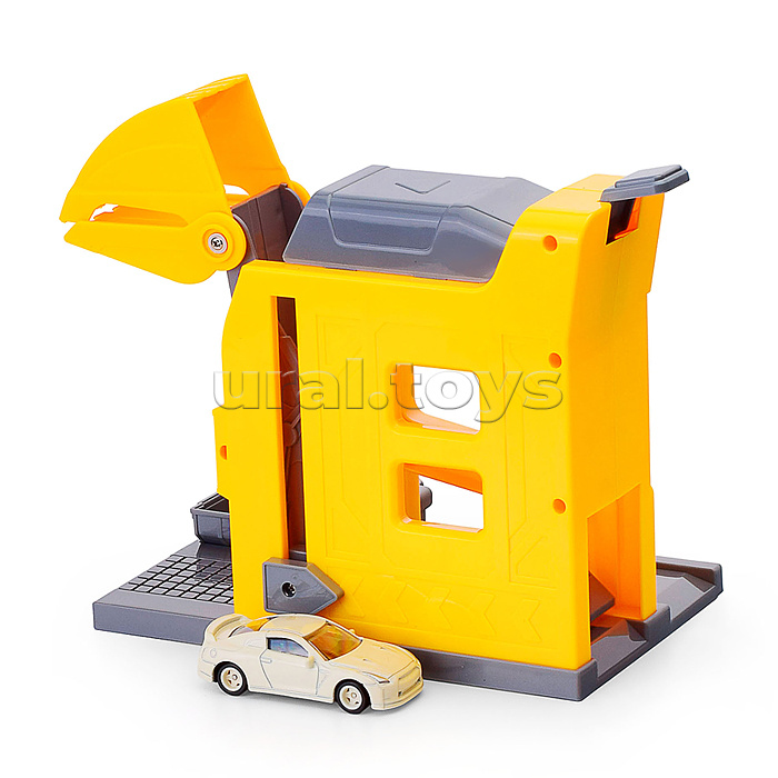 Парковка "Паркинг-катапульта" в коробке (цвет желтый)