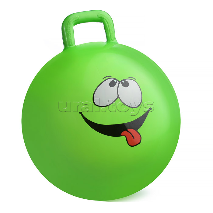 Мяч-прыгун "Смайл" с ручкой 45см (цвет в ассортименте)