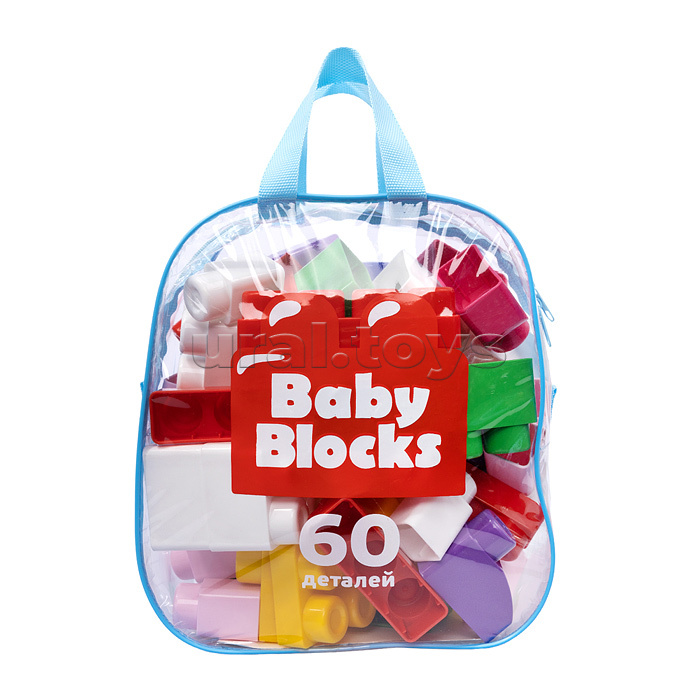 Конструктор пластиковый "Baby Blocks" 60 дет (сумка)