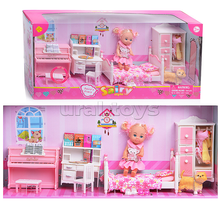 Кукла "Комната маленькой леди" с аксессуарами, в коробке