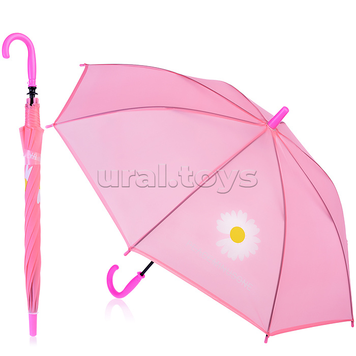 Зонт детский с ромашкой (45см.) розовый