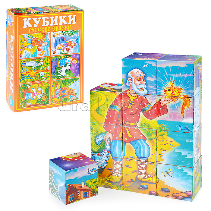 Кубики в картинках 25 Русские сказки ( из 12-ти штук)