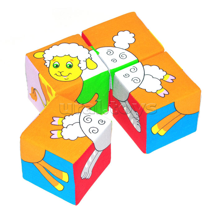 Игрушка кубики "Собери картинку"(Животные-2)