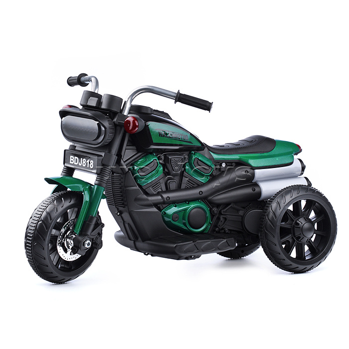 Мотоцикл "Байк" одноместный 6V4.5 моноприводный (зеленый)