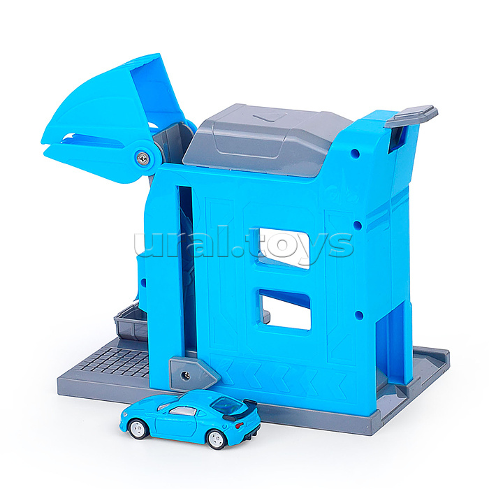 Парковка "Паркинг-катапульта" в коробке (цвет голубой)