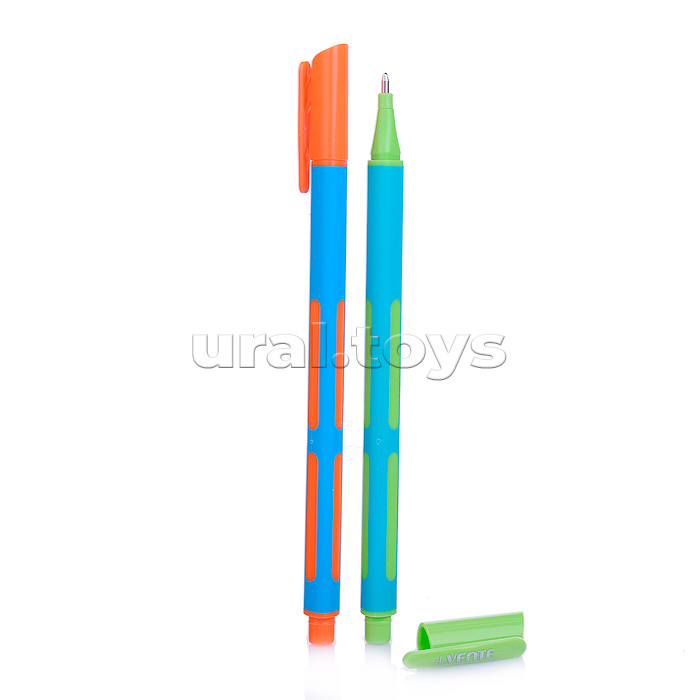 Набор ручек шариковых "Trio Soft" 12 цветов, d=0,7 мм, ультра гладкое письмо, чернила на масляной основе, трехгранный корпус с покрытием Soft Touch, сменный стержень, в пластиковом блистере