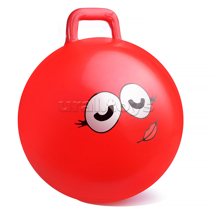 Мяч-прыгун "Смайл" с ручкой 45см (цвет в ассортименте)