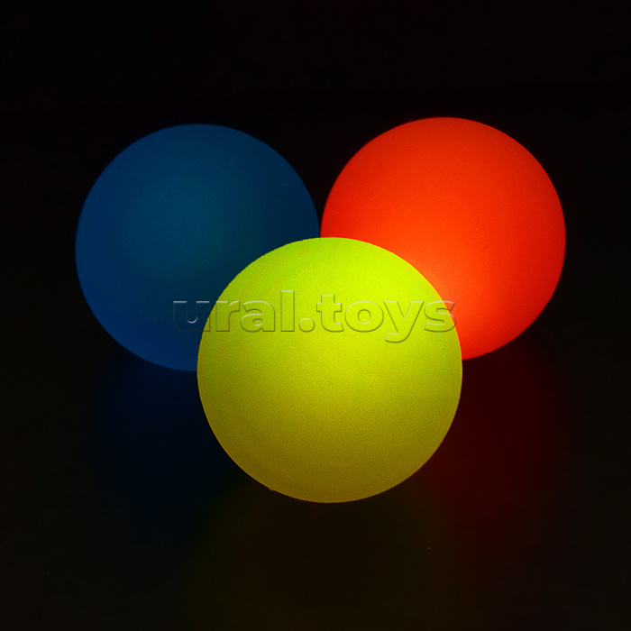 Мяч "Цветная фантазия" (4,5 см), со светом, в тубе