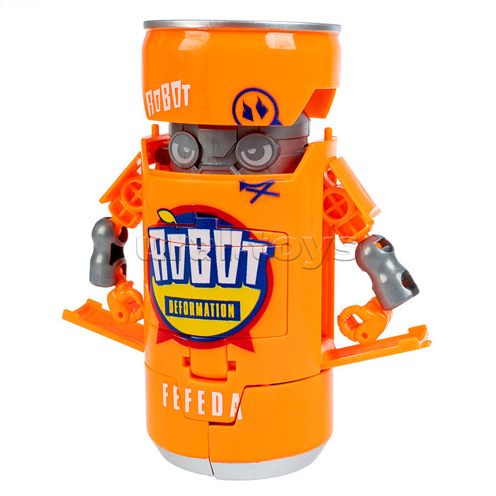 Трансформер банка-робот 2в1 "Самурай Bondibot" ВОХ 25х20х8,5см, цвет оранжевый, робот-ветер